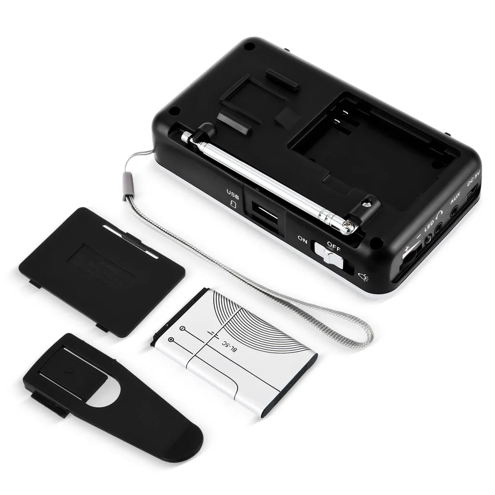 2018 Новый Портативный мини стерео ЖК дисплей цифровой FM радио Динамик USB TF карты Mp3