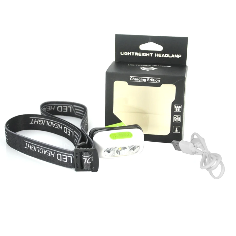 BORUiT 1000LM Motive Sensor LED Headlamp Portable Mini Headlamp Headlight Induction Light 5Modes Waterproof Head Lamp +USB Line 13