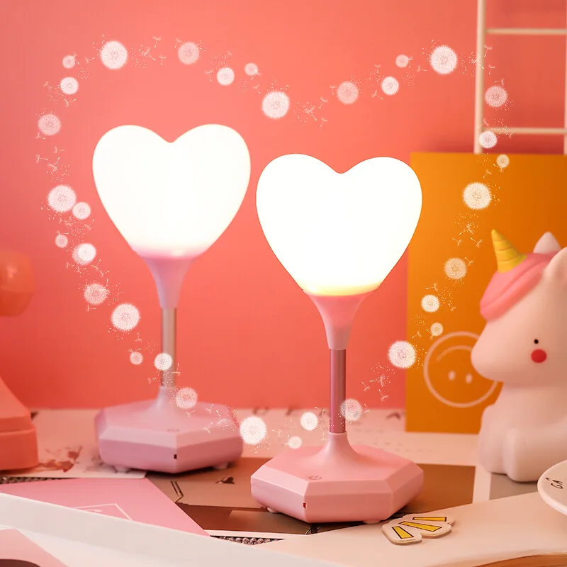 Heart Night Light Touch Control Night Lamp Three-shift Dimming Luminary Bedside Lamps Christmas New Year Wedding Decoration 1