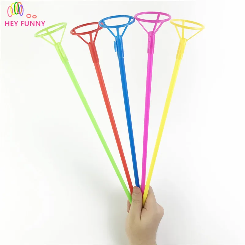Эй Забавный 50 компл./лот 40 см воздушный шар из фольги Stick/Pole Красочные палочки