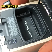 Luhuezu Alfombrilla Antideslizante Apoyabrazos Central Titular de Contenedores Caja de Estiba Para Toyota Land Cruiser 200 FJ 200 Accesorios 2004-2016