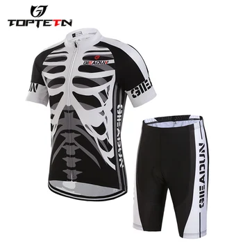 

Toptetn Summer Short Sleeve Cycling Set Mountain Bike Clothing Breathable Bicycle Jerseys Clothes Maillot Ropa Ciclismo