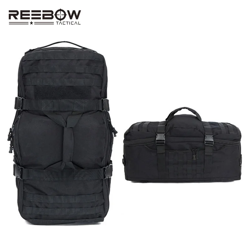 60л большой емкости Mil-spec нейлоновый рюкзак для рук для мужчин и женщин для улицы MOLLE дорожная сумка для багажа спортивная походная охотничья тренировочная сумка - Цвет: Black