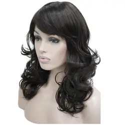 StrongBeauty женские парик «пучок» длинные волнистые волосы каскадом черный/каштановый Синтетический Полный парик 8 цветов