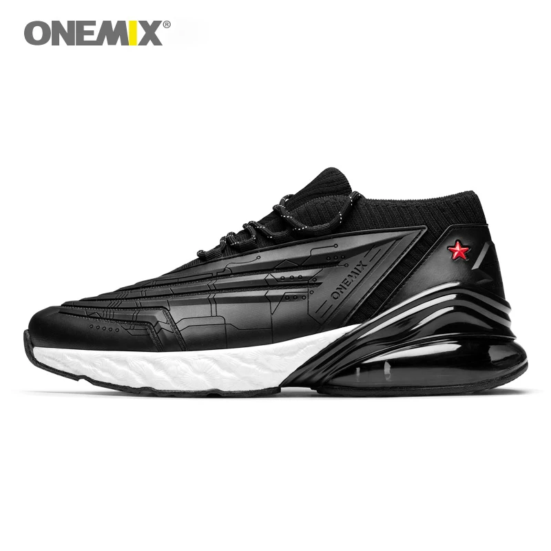 Running Shoes Men - ONEMIX 270 Leather Upper Air Cushioning Soft Midsole Sneakers Casual Outdoor Trainers Max 12.5 Running Shoes Men - ONEMIX 270 Leather Upper Air Cushioning Soft Midsole Sneakers Casual Outdoor Trainers Max 12.5