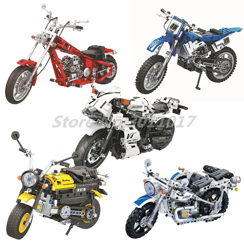 Buy Stacking Block Technic Motorbike Series Cross