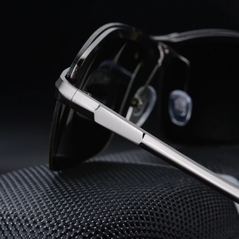 VCKA, алюминиево-магниевые солнцезащитные очки, поляризационные, мужские, с зеркальным покрытием, для вождения, солнцезащитные очки, oculos, мужские, UV400, квадратный аксессуар для очков