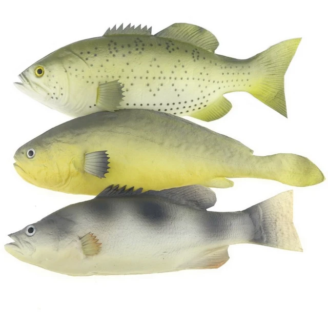 Gresorth 3 PCS Sea Creatures Fake Fish Artificial Animal Toys Food Model  Shop Display Decoration