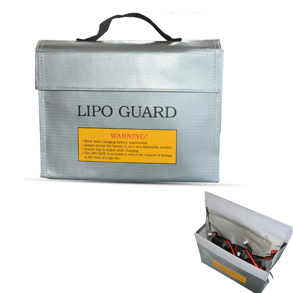 

Fireproof RC LiPo Battery Safety Bag Charging Protection Explosion-proof Safe Guard Bag Sack 240 x 180 x 64MM