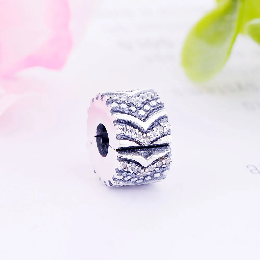 Браслет Pandora Charms из стерлингового серебра 925 пробы, стильное кольцо с фианитом для рукоделия