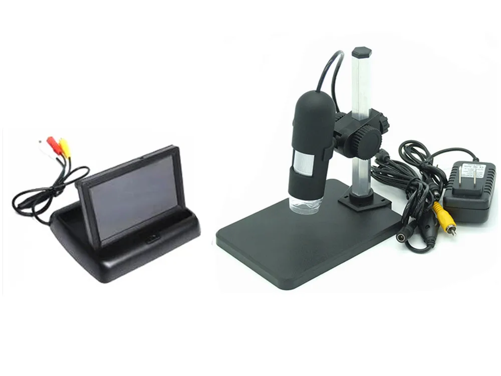 ТВ AV интерфейс 8 светодиодный цифровой камера микроскоп Эндоскоп лупа 25X-400X увеличение измерения