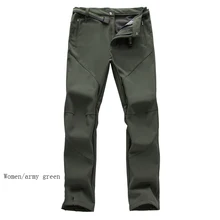 Уличные ветрозащитные походные брюки, водонепроницаемые осенне-зимние флисовые тепловые штаны для верховой езды, альпинизма, рыбалки, лыжных штанов