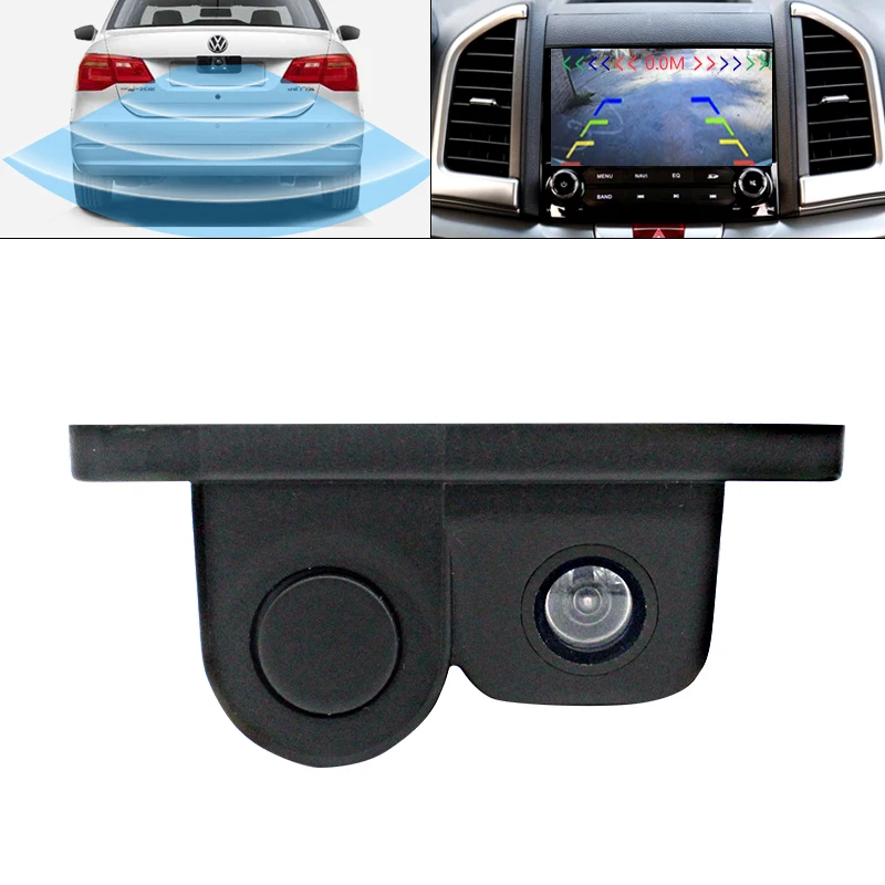 

The New parking sensor with camera Waterproof retrovisor com camera de reversa para auto 170°Wide Angle HD Car Parking Sensor