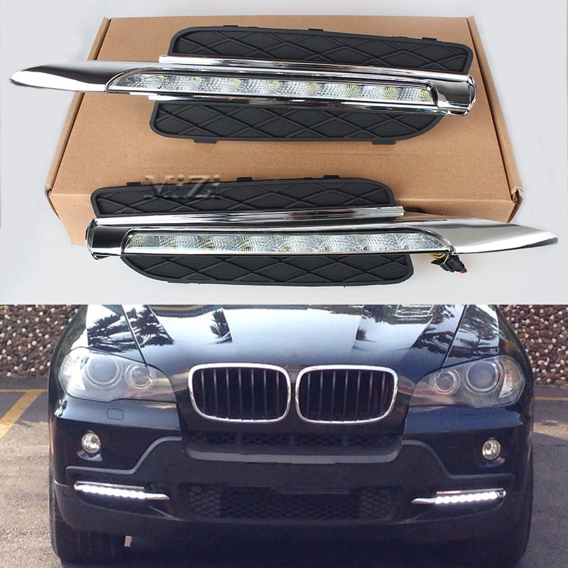 1 комплект 12V СИД DRL дневного света для BMW Х5 Е70 2007-2010 дневного света Водонепроницаемый яркий сигнальная лампа стайлинга автомобилей дальнего света 1 комплект 12V СИД DRL дневного света для BMW Х5 Е70 2007-2010 дневного света Водонепроницаемый яркий сигнальная лампа стайлинга автомобилей дальнего света