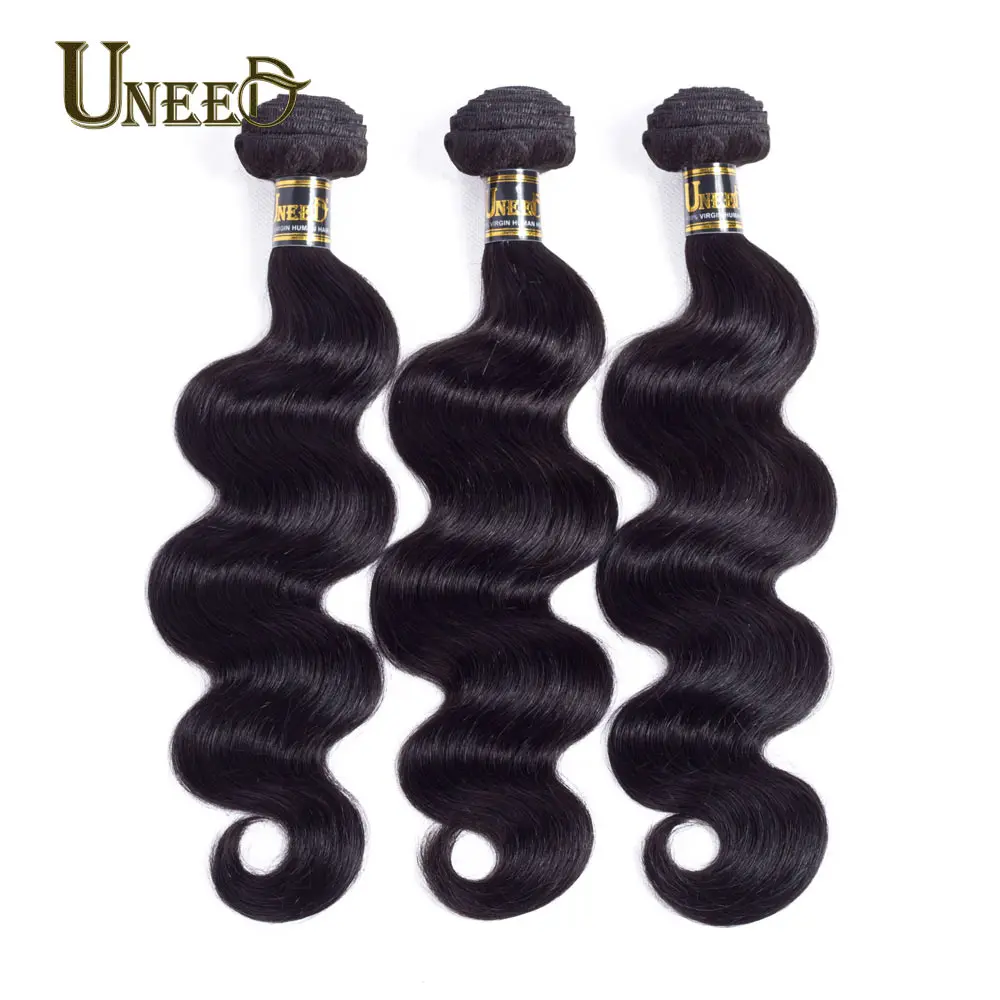Uneed Hair Malaysian Body Wave Bundles 100 Remy Human Hair 4