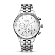 BUREI 7006 Switzerland watches men luxury brand Men’s Date Multifunction Chronograph Stainless Steel Sapphire Waterproof Watch