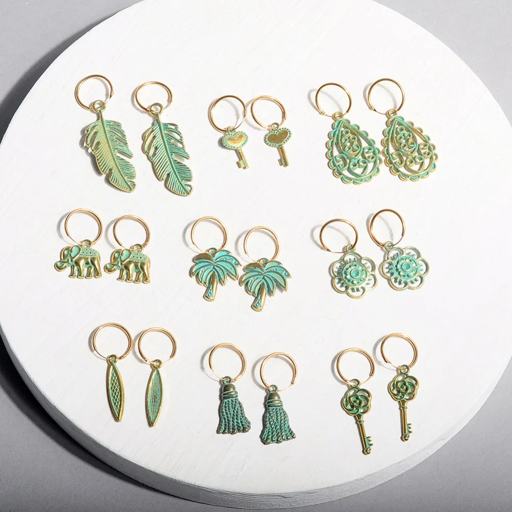 

Hoop Earring for Women Handmade Boho Charm Earrings Hoop Jewelry Gift