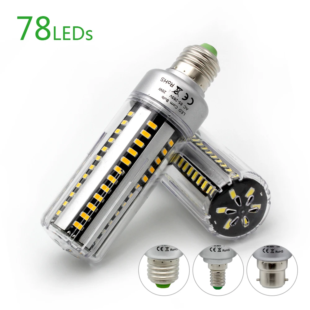 SMD 5736 светодиодный светильник кукуруза B22 E14 E27 AC 110 В/220 В алюминиевый PCB 5 Вт 7 9 15 20 25