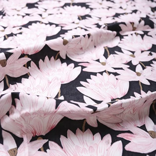 100 см* 145 см японский хлопок сатин ткань Винтаж цветок лотоса сумка платье Текстиль - Цвет: color 2