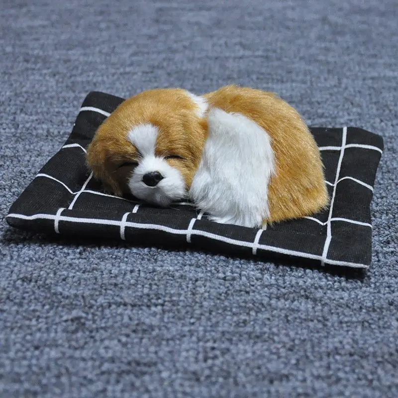 Новая симпатичная игрушка для спящей собаки, креативная прессованная кора, искусственный щенок, яркий Смаль, плюшевая собака, интересный автомобиль, домашний офисный Декор 17*13 см - Цвет: 6