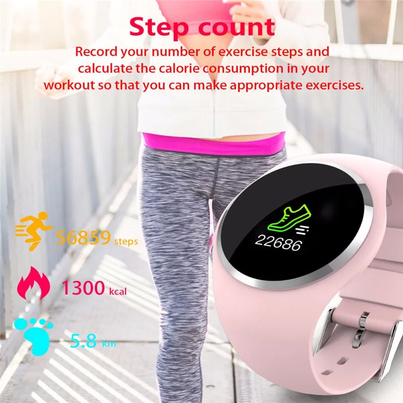 

Women's Bluetooth Smart Sport Pedometer Fitness Watch Running Steps Tracker Pedometer Bracelet For Android IOS iPhone