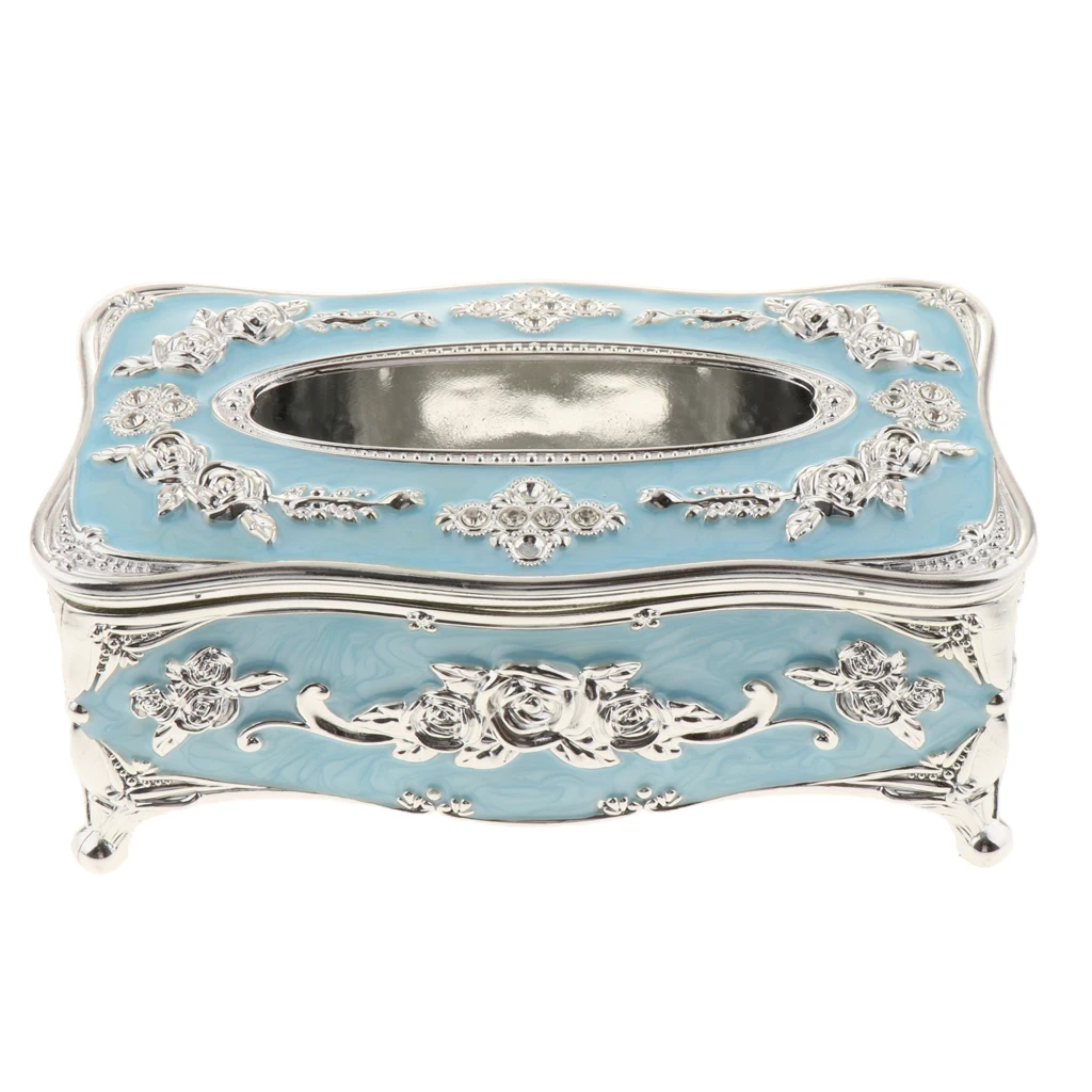 European Luxury Napkin Holder Acrylic Tissue Box Case Paper Dispenser Container Box For Home KTV