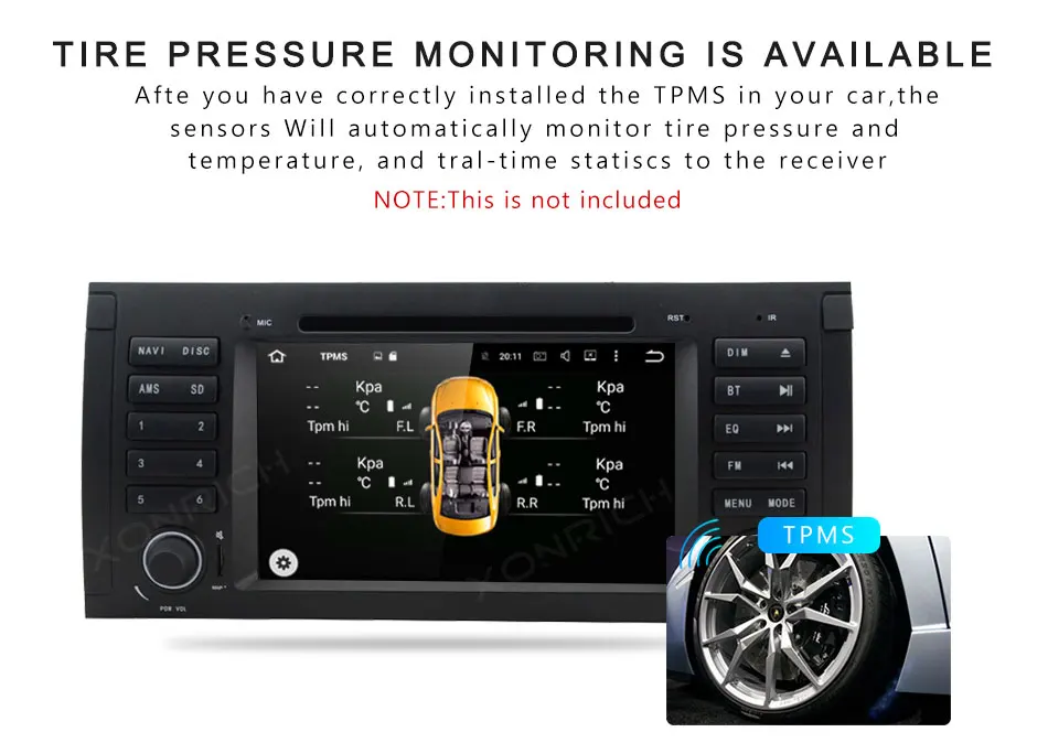 Flash Deal Xonrich AutoRadio 1 Din Android 8.1 Car DVD Player For BMW E39 BMW X5 E53 M5 2002-2007 GPS Navigation Head Unit Audio Wifi DAB+ 18