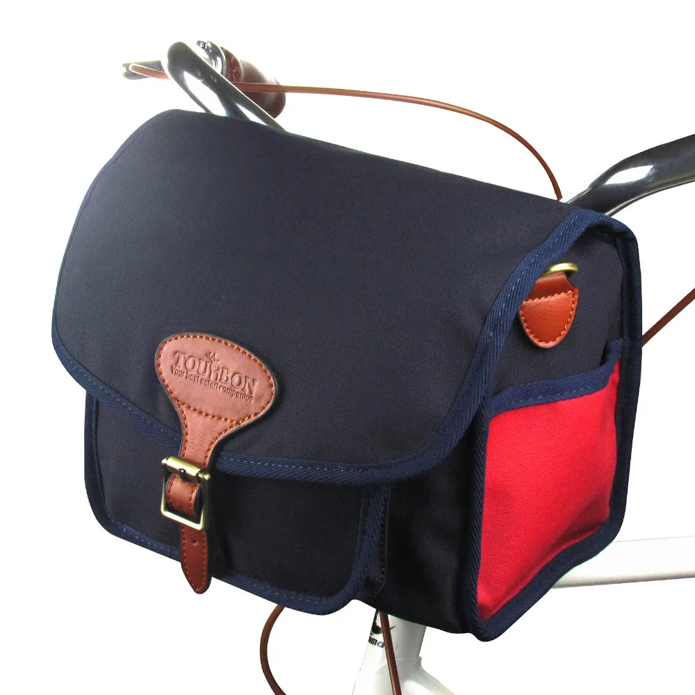 Buy Tourbon Vintage Bicycle Handlebar Bag Front Tube Pouch Messenger Bags Waxed