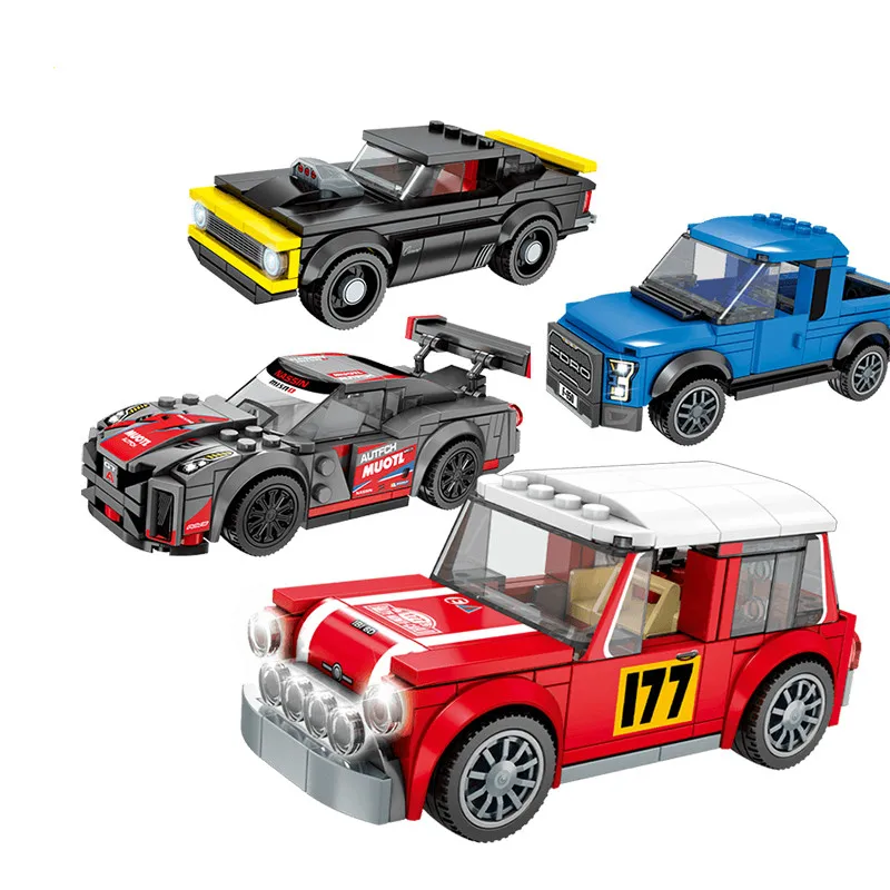 

DIY Diamond Nano Car GTR Building Blocks Brick Technic Voiture Ford Mustang Educational Toys Compatible Legoingly for Kids Gift