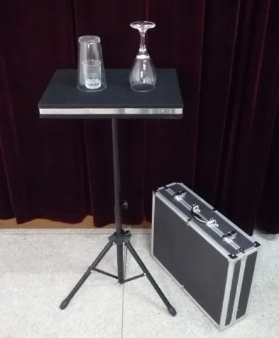 

Glass Breaking And Coin into Glass Table With Carrying Case - Stage Magic / Magic Trick, Gimmick, Props