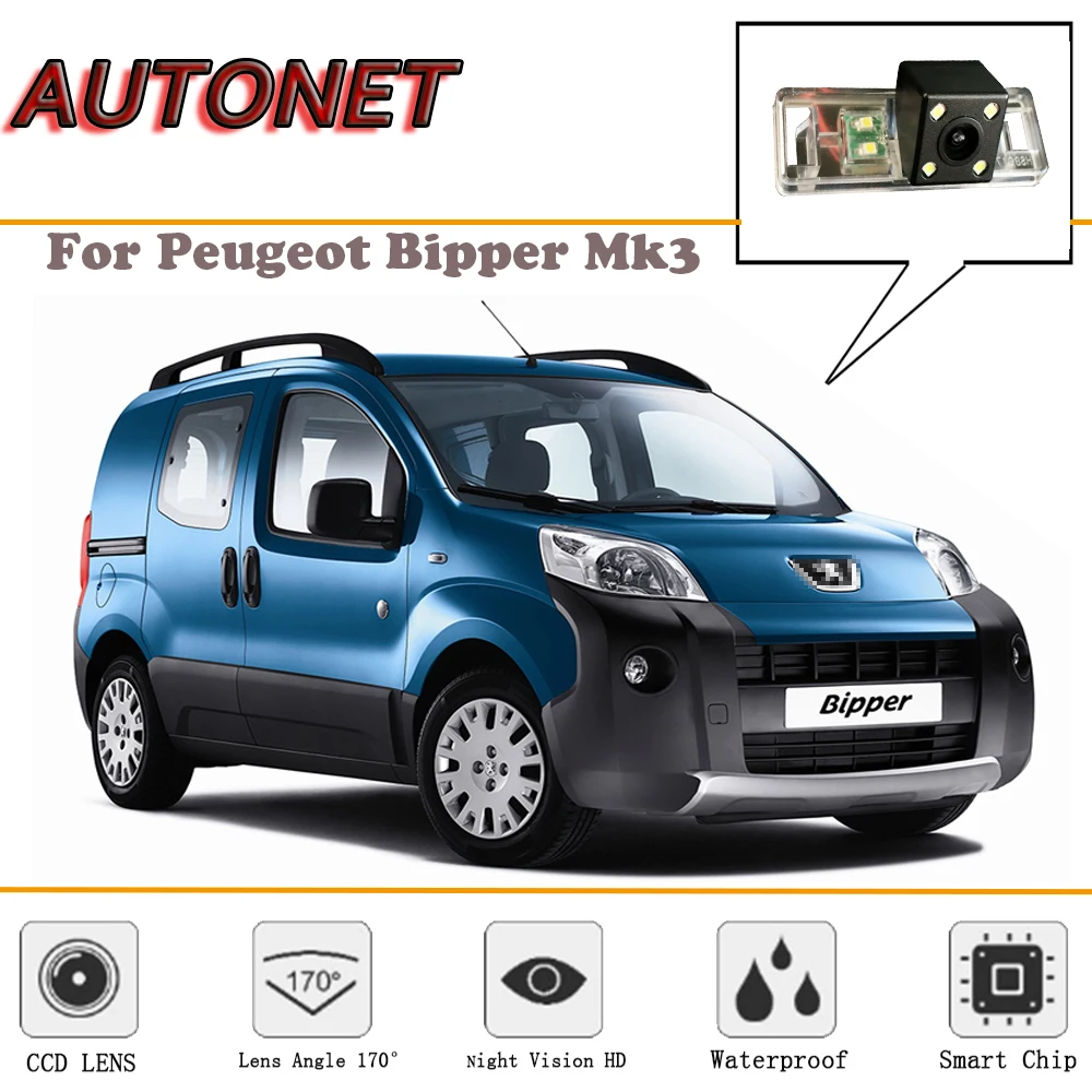 Autonet Macchina Fotografica Di Retrovisione Per Peugeot Bipper Mk3 2007 ~ 2018/Visione Notturna/Inversione Della Macchina Fotografica/Macchina Fotogr