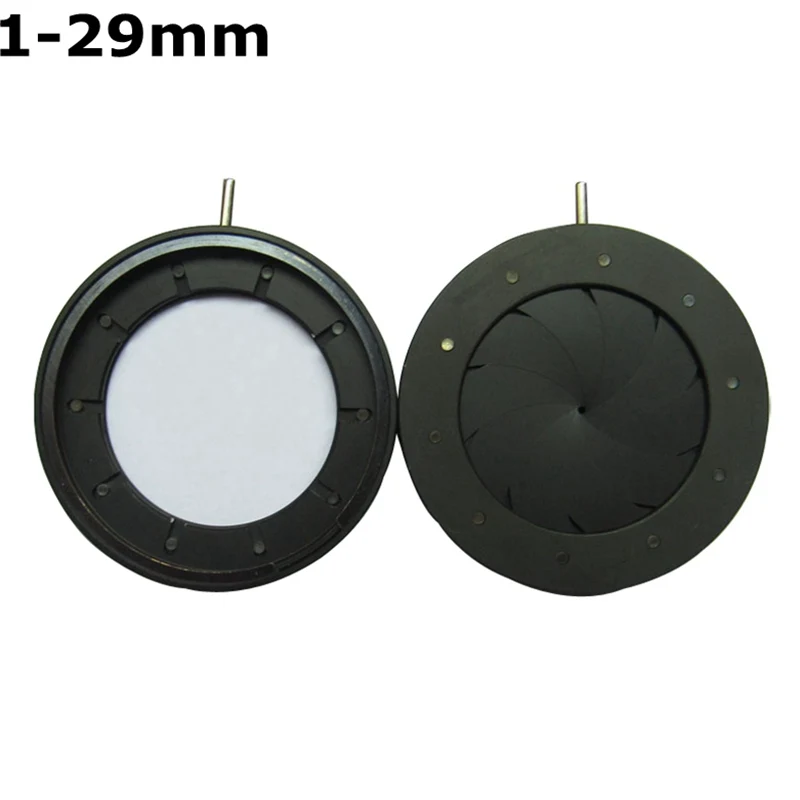 

Durable 1-29 mm Amplifying Diameter Metal Zoom Adjustable Optical Iris Diaphragm Aperture Condenser for Digital Camera Adapter
