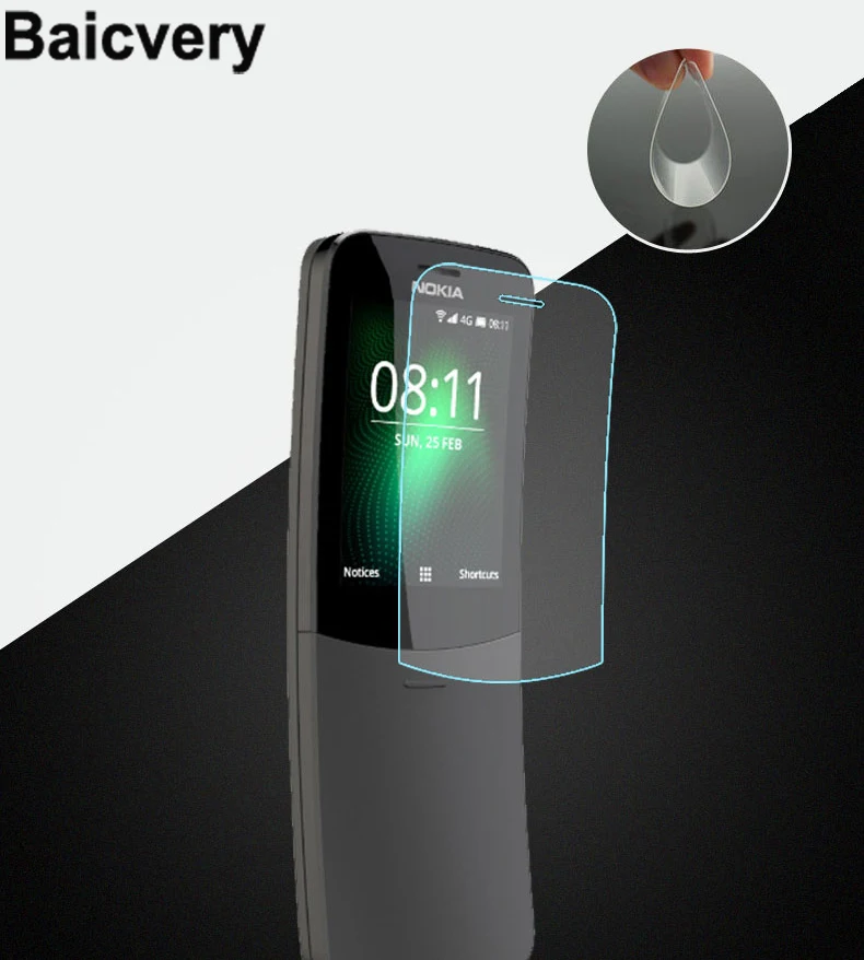 Взрывозащищенное мягкое Стекло Nano прозрачная пленка для Nokia 8110 (не закаленное