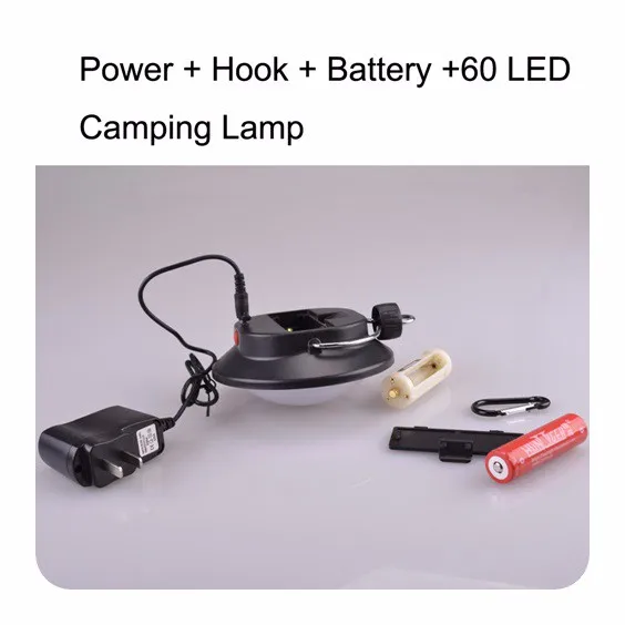 60LED куртка для походов и рыбалки палатка ночник лампа# M фонарь+ батарея+ зарядное устройство