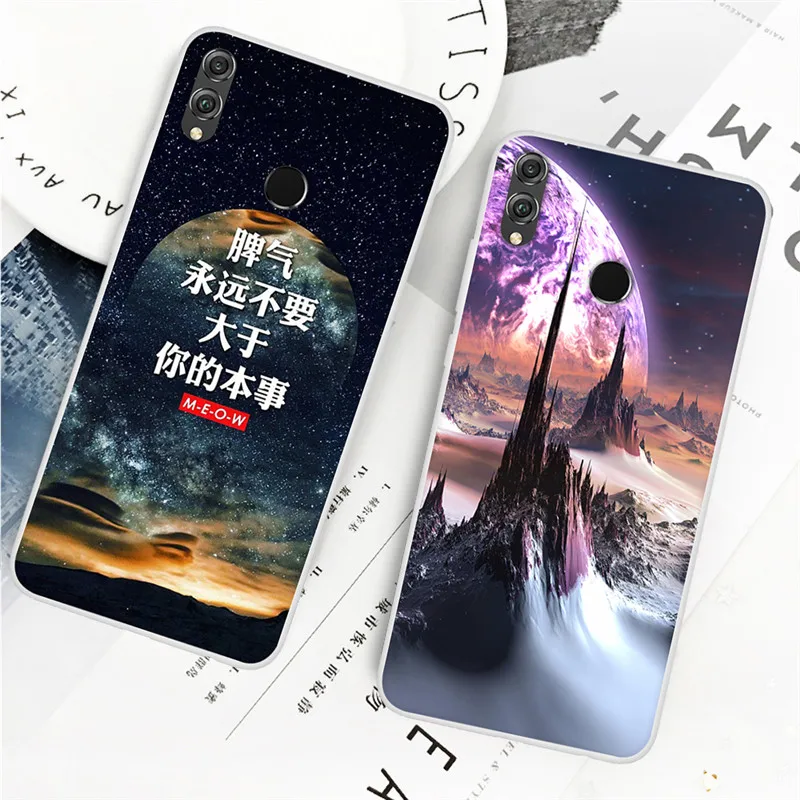 Чехол для Honor 8X 6 5 дюйма чехол Huawei мягкий из ТПУ с принтом космической планеты 8 X X8