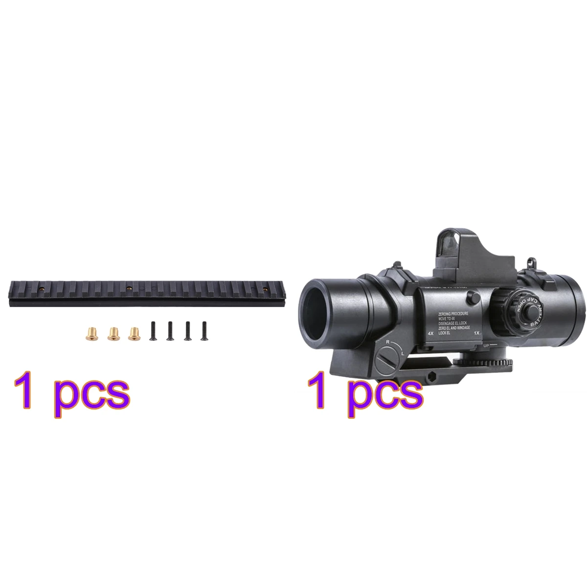 

NFSTRIKE Exterior Modified Kit 6x Telescope Len for 21mm Rail + 22cm Nylon Top Rail for Nerf Blaster Toy Gun Decorative Hot Sale