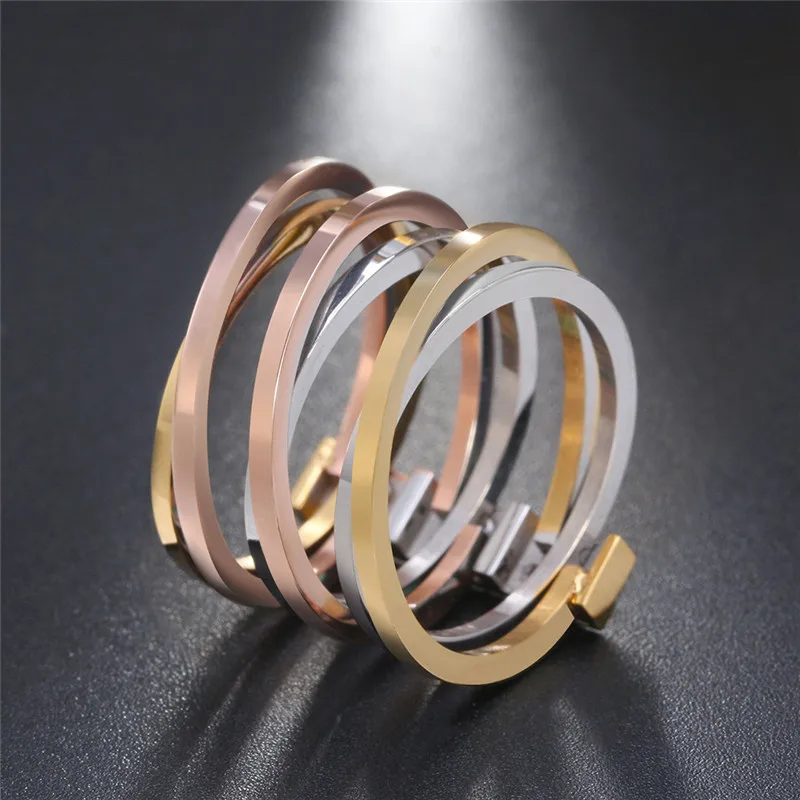 Modyle 2018 New 316L Titanium Stainless Steel Rings for Women Men Wedding Jewelry Special Design Colorful Ring
