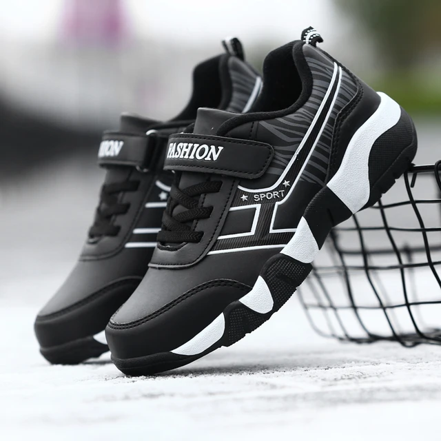 HOBIBEAR Teenage Boys Shoes Orange Black Children Running Boys Shoes