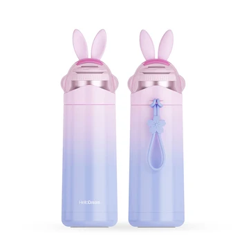 

ONEISALL 350ML Gradient Stainless Steel Thermos Cup Cute Portable Coffee Mug Female Vacuum Flask Leak-poof Thermal Tea Cup