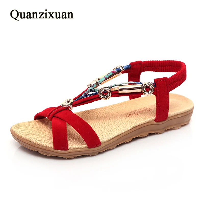

Fashion Women Sandals 2019 New Flat Sandals breathable Summer Shoes Women slippers Bohemia ladies sandal tenis feminino 42 43