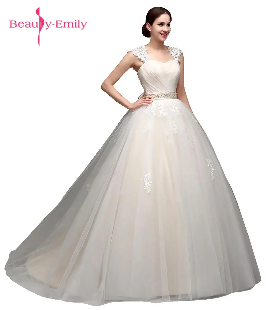Beauty Emily Lace font b Wedding b font Dresses Ball font b Gown b font Sleeveless