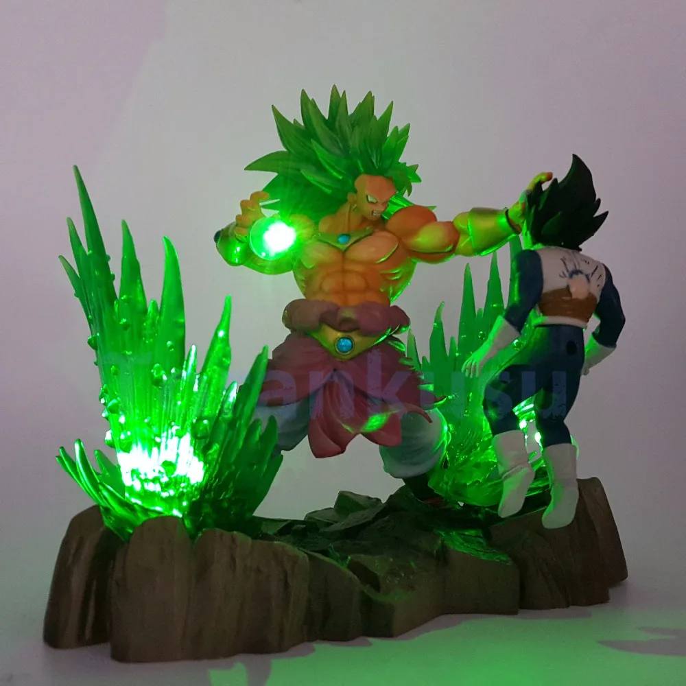 Экшн фигурка Драконий жемчуг Z Broly VS Вегета файтинг сделай сам светодиодный набор