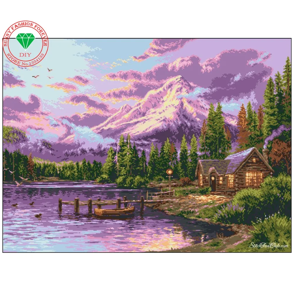 

5D Diamond embroidery landscape Nature cross stitch crystal Rubik's Cube diamond unfinished decorative diy diamond painting
