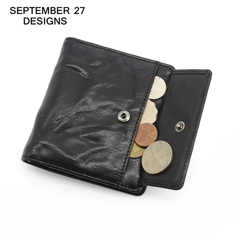 

Wallet Men Top Genuine Leather Brand Fashion Short Wallets Vertical Small Clutches Men's coin Purses male Simple Bifold purse
