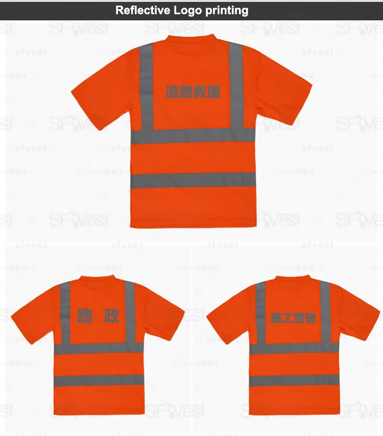 Для мужчин трикотажные Hi vis сигнального оранжевого цвета рубашки для мальчиков Детская безопасность футболки Бесплатная доставка