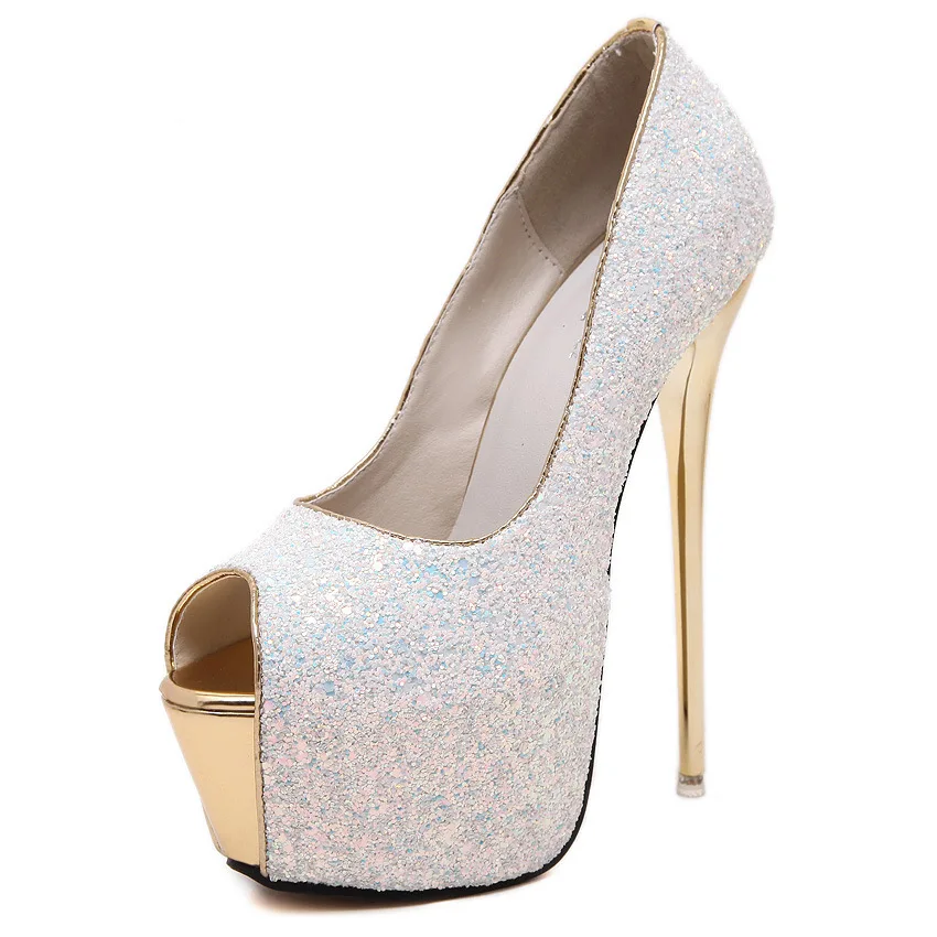 Женские туфли лодочки на высоком каблуке 16 см размеры 34 40|peep toe pumps|women pumpshigh-heeled shoes