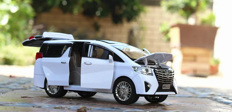 4 стиля 1:24 литая под давлением модель автомобиля для Alphard Vellfire роскошный MPV Металлический Игрушечный Автомобиль со звуком/светильник/функция оттягивания детский подарок