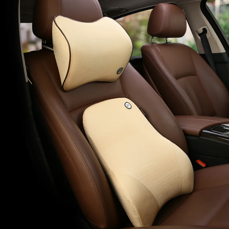 Car Neck Pillow Memory Foam Car Seat Supports Set For BMW VW Honda