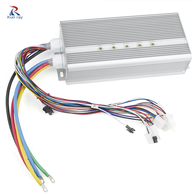 Бесщеточный контроллер 48V 72V 3000W 50A 24Mosfet 120 градусов фазовый Электрический