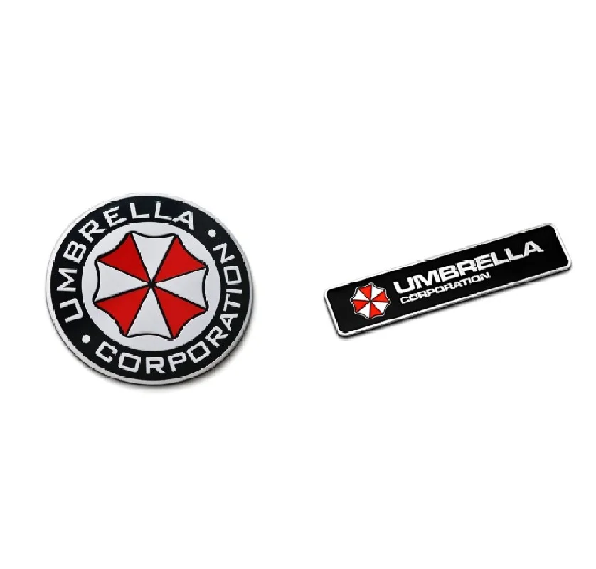 3D Aluminum Umbrella corporation car sticker accessories stickers For